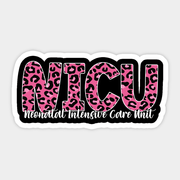 Leopard Nicu Nurse Neonatal Intensive Care Unit Appreciation Sticker by Merchby Khaled